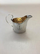 Svensk Sølv flødekande fra 1888 med nøgen mand og pige - Danam Antik