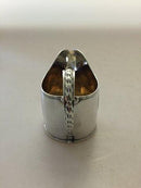 Svensk Sølv flødekande fra 1888 med nøgen mand og pige - Danam Antik