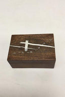 Teaktræsæske med indlagt sølv udført af Anton Michelsen. - Danam Antik