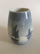 Tidlig Bing & Grøndahl Unika Vase af Fanny Garde med skibe No 214 - Danam Antik